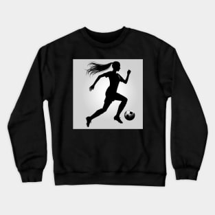 Soccer player running with ball Crewneck Sweatshirt